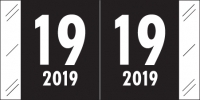 CRYM Col'R'Tab Compatible Year Band Labels - 2019 Yearband Labels (Folder Year Labels), 3/4" X 1-1/2" - Roll of 500