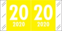CRYM Col'R'Tab Compatible Year Band Labels - 2020 Yearband Labels (Folder Year Labels), 3/4" X 1-1/2" - Roll of 500
