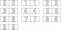 Barkley NBWM Compatible White Mini Numeric Labels, Laminated Stock, 1/2" X 1-1/2", Starter Set - 10 Rolls of 500