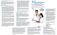 HIPAA - Notice of Privacy Practices Brochures