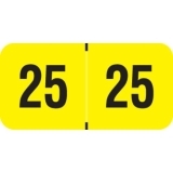 FYYM - PMA FLUORESCENT YELLOW YEAR LABEL - 3/4"H x 1-1/2"W - (500/Roll)