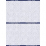Blue Premium Prescription Security Laser RX Sheets 8.5 x 11, TWO Perforations