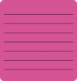 Chart Labels, "Blank" - Fl Pink, 2-1/4" X 2-3/8" (Pkg of 45)