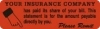 Patient Responsibility Labels, YOUR INSURANCE CO... - Fl Red, 3" X 1-7/8" (Roll of 320)