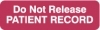 HIPAA Labels, Do Not Release - Red, 2-1/2" X 3/4" (Roll of 300) - MAP687