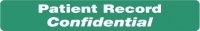 HIPAA Labels, Patient Record Confidential - Green, 6.5" X 1" (Roll of 100) - MAP252