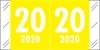 CRYM Col'R'Tab Compatible Year Band Labels - 2020 Yearband Labels (Folder Year Labels), 3/4" X 1-1/2" - Roll of 500