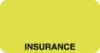 Insurance Labels, INSURANCE - Fl Chartreuse, 1-5/8" X 7/8" (Roll of 500)