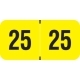 FYYM - PMA FLUORESCENT YELLOW YEAR LABEL - 3/4"H x 1-1/2"W - (500/Roll)