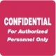 HIPAA Labels, Confidential Authorized Personnel Only - Red, 2" X 2" (Roll of 500) - MAP254