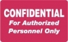 HIPAA Labels, Confidential Authorized Personnel Only - Red, 4" X 2.5" (Roll of 100) - MAP253