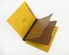 25 pt Pressboard Classification Folders, Full Cut End Tab, Letter Size, 2 Dividers, Yellow (Box of 15)