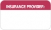 Insurance Labels, INSURANCE PROVIDER - Red/White, 1-1/2" X 7/8" (Roll of 250)