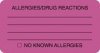Allergy Warning Labels - MAP1730 - ALLERGIES/DRUG REACTIONS - Fl Pink, 3-1/4" X 1-3/4" (Roll of 250)