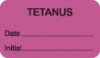 Chart Labels, TETANUS - Fl Pink, 1-1/2" X 7/8" (Roll of 250)