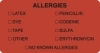 Allergy Warning Labels - MAP3250 - ALLERGIES - Fl Red, 3-1/4" X 1-3/4" (Roll of 250)