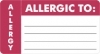 Allergy Warning Labels - MAP3300 - ALLERGIC TO: - Red/White (Wrap Around), 3-1/4" X 1-3/4" (Roll of 250)