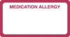 Allergy Warning Labels - MAP5140 - MEDICATION ALLERGY - Red/White, 3-1/4" X 1-3/4" (Roll of 250)
