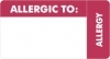 Allergy Warning Labels - MAP6440 - ALLERGIC TO: - Red/White (Wrap Around), 3-1/4" X 1-3/4" (Roll of 250)