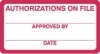 HIPAA Labels, Authorizations on File - Red/White, 3-1/4" X 1-3/4" (Roll of 250) - MAP6880