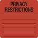 HIPAA Labels, Privacy Restrictions - Red, 2-1/2" X 2-1/2" (Roll of 500) - MAP711