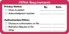 HIPAA Labels, HIPAA Requirements - Red/White, 4" X 2" (Roll of 250) - MAP7130