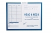 Head & Neck, Process Blue - Category Insert Jackets, System I, Open Top - 14-1/4" x 17-1/2" (Carton of 250)
