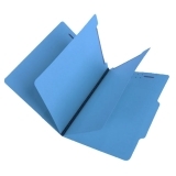 SJ Paper S59702 Match 15 Pt. Blue Classification Folders, 2/5 Cut ROC Top Tab, Letter Size, 2 Dividers (Box of 25)