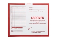 Abdomen, Red #185 - Category Insert Jackets, System II, Open Top - 14-1/4" x 17-1/2" (Carton of 250)