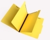SJ Paper S59706 Match 15 Pt. Yellow Classification Folders, 2/5 Cut ROC Top Tab, Letter Size, 2 Dividers (Box of 25)