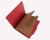 25 Pt. Pressboard Classification Folders, 2/5 Cut ROC Top Tab, Letter Size, 2 Dividers, Ruby Red (Box of 15)