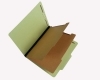 25 Pt. Pressboard Classification Folders, 2/5 Cut ROC Top Tab, Letter Size, 2 Dividers, Green (Box of 15)