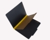 25 Pt. Fushion Black Pressboard Classification Folders, 2/5 Cut ROC Top Tab, Letter Size, 1 Divider, Yellow Tyvek (Box of 20)