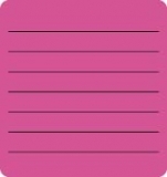 Chart Labels, "Blank" - Fl Pink, 2-1/4" X 2-3/8" (Pkg of 45)