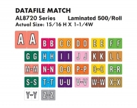 DataFile Match AL8720 Series Alpha Roll Labels - 15/16"H x 1 1/4"W
