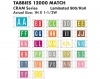 Tabbies 12000 Match CRAM Series Alpha Roll Labels - 1"H x 1 1/2"W